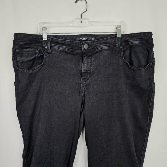 TORRID DENIM Luxe Skinny Jeans Extra Stretch Pants BLACK size 24 High Rise Retro - Picture 4 of 10